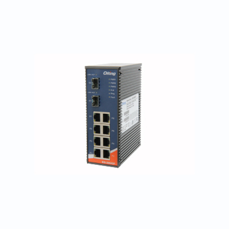 ORING NETWORKING Rugged 8x 10/100TX (RJ-45) + 2x 100/1000 (SFP) IES-3082GP